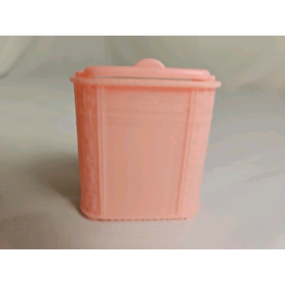 Vintage Renwal Dollhouse Hamper No. T68 Pink Plastic Laundry Basket Mid Century